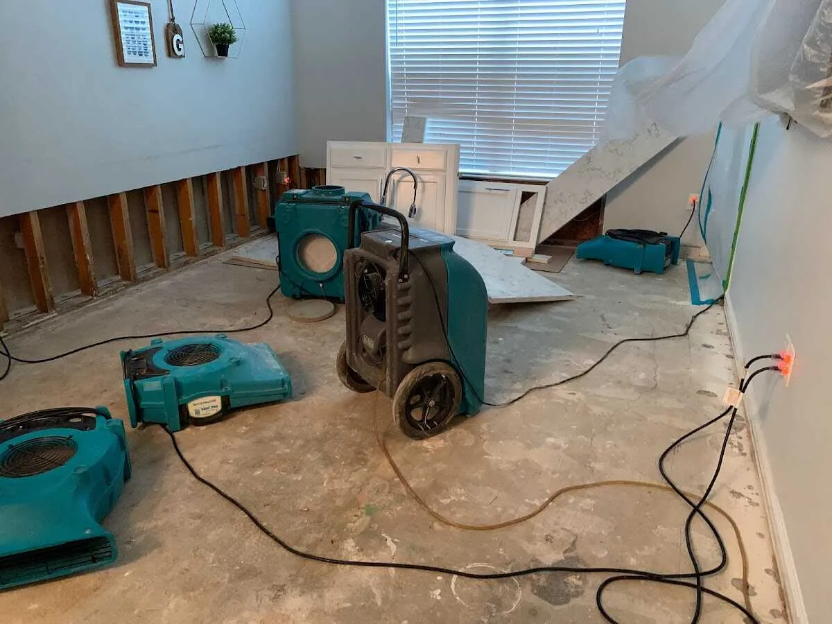 Dehumidifier in flood-cut room for Water Extraction & Removal in Bel Air North